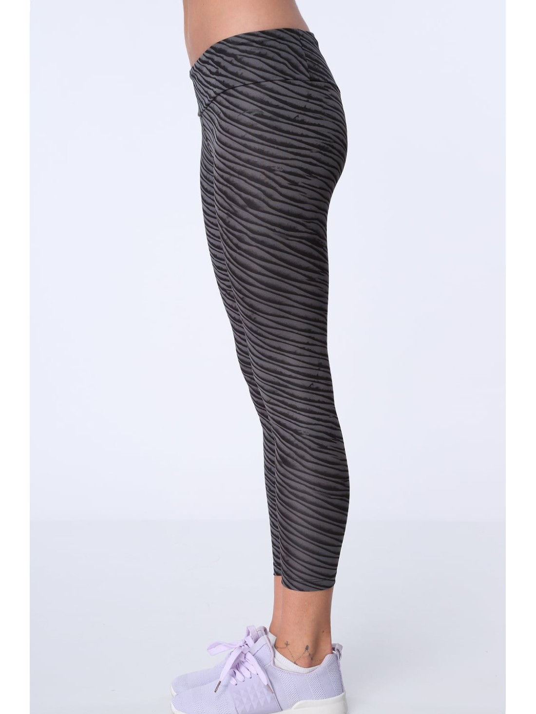 Dark gray patterned sports leggings MR15285 - Online store - Boutique